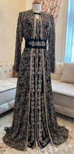 Caftan noir satin dentelle, Overige typen, Zwart, Gedragen, Ophalen