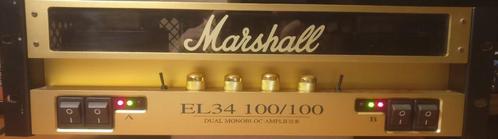 Marshall EL34 100/100 Dual Mono Power Amplifier, Audio, Tv en Foto, Versterkers en Ontvangers, Gebruikt, Stereo, 60 tot 120 watt