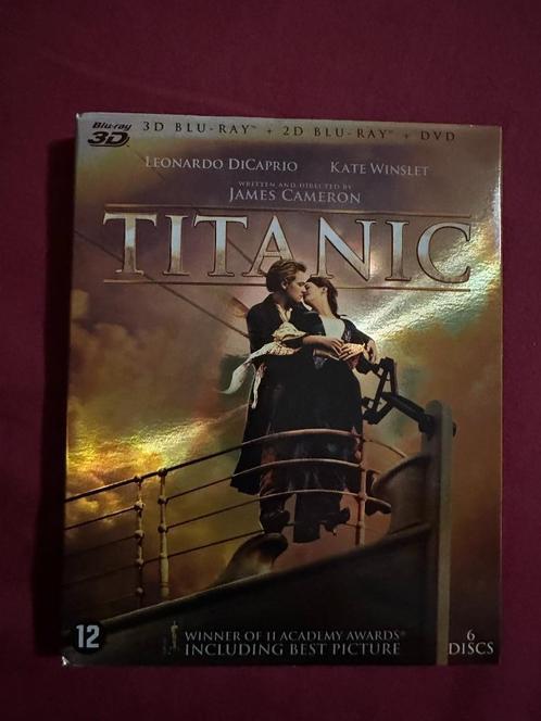 Titanic 3D Blu-ray, 2D Blu-ray, DVD., CD & DVD, Blu-ray, Comme neuf, Drame, 3D, Enlèvement ou Envoi