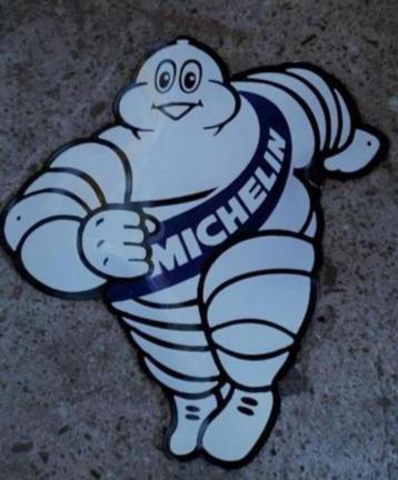 Michelin Bibendum emaillen reclame bord garage showroom   disponible aux enchères