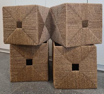 4 x manden in zeegras 'Knipsa' (32x33x32cm) beschikbaar voor biedingen