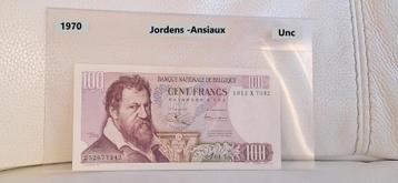 100 frank Lombard 1970 Unc, Verzenden, Los biljet