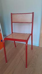 chaise école, Maison & Meubles, Chaises, Rouge, Vintage, Enlèvement, Utilisé