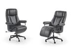 Nieuw bureaustoel met relax functie 100% leder 680 euro., Ophalen, Nieuw, Zwart, Bureaustoel