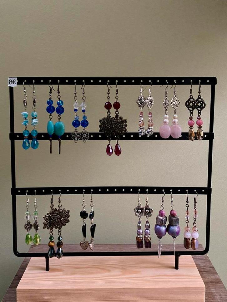 Unieke handgemaakte oorbellen., Handtassen en Accessoires, Oorbellen, Nieuw, Hangers, Ophalen of Verzenden