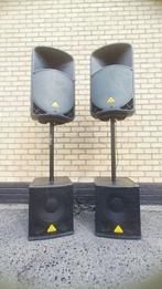 Complete Behringer PA-set - Plug & Play, Audio, Tv en Foto, Luidsprekerboxen, Gebruikt, Overige typen, 120 watt of meer, Ophalen