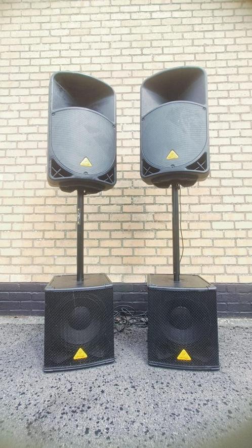 Complete Behringer PA-set - Plug & Play, Audio, Tv en Foto, Luidsprekerboxen, Gebruikt, Overige typen, 120 watt of meer, Overige merken