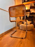 Vintage rotan/chroom stoel Italy, GEMERKT, Antiek en Kunst, Ophalen