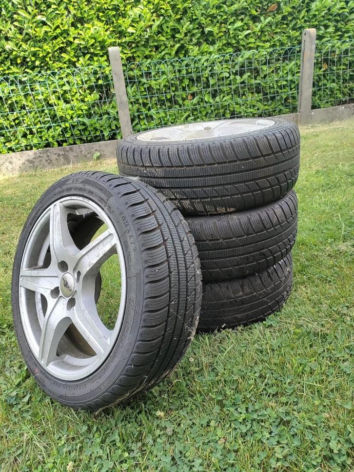 4 winterbanden op velg 205/45R16, Auto-onderdelen, Banden en Velgen, Velg(en), Winterbanden, 16 inch, 205 mm, Personenwagen, Gebruikt