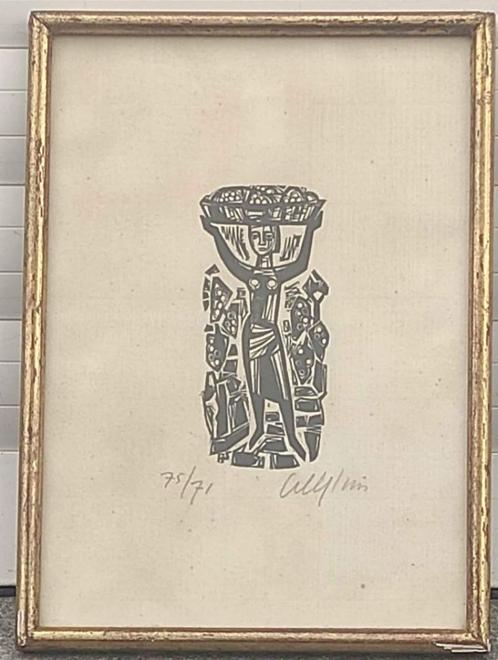 lithographie signe, Antiek en Kunst, Kunst | Litho's en Zeefdrukken, Ophalen of Verzenden
