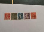 Set postzegels bestaande uit 10c, 15c, 25c, 40c en 50c, Ophalen of Verzenden