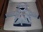 blauw-wit vest + capuchon maat 68, Overige typen, Ophalen of Verzenden, Zo goed als nieuw, Jongetje