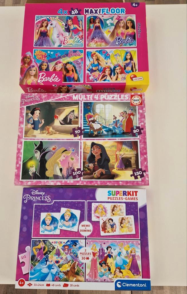 Pack de puzzles et de jeux Barbie et Disney Princess, Enfants & Bébés, Jouets | Puzzles pour enfants, Utilisé, 4 à 6 ans, Enlèvement ou Envoi