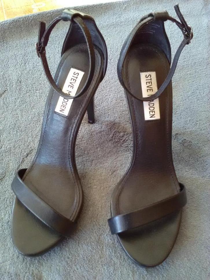 Steve Madden hoge hak sandalen model Stecy 38, Kleding | Dames, Schoenen, Zo goed als nieuw, Sandalen of Muiltjes, Zwart, Ophalen of Verzenden