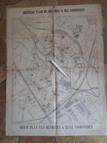 MECHELEN : STADSPLAN 1908 angeboden De Deckerskring t.g.v. K beschikbaar voor biedingen
