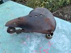 Antiek fietszadel Brown, Fietsen en Brommers, Ophalen