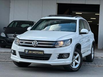 Vw Tiguan 2.0 TDI R-Line - CarPass - 1st Eigenaar, Auto's, Volkswagen, Euro 5, Wit, Leder, Bedrijf