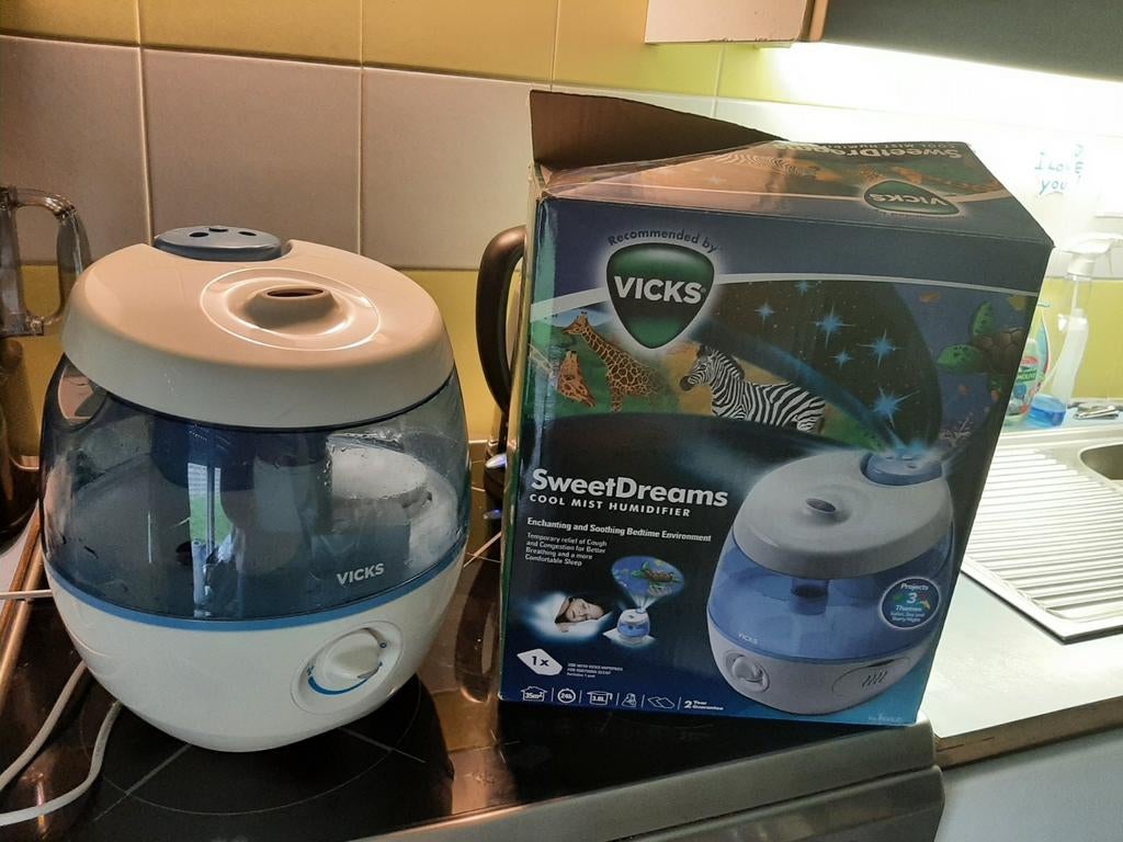 Vicks Luchtbevochtiger sweet dreams, Kinderen en Baby's, Babyvoeding en Toebehoren, Zo goed als nieuw, Ophalen