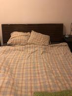 Bed, Maison & Meubles, Chambre à coucher | Lits, 160 cm, Deux personnes, Brun, Bois