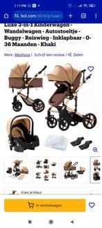 Kinderwagen -buggy- met maxicozi/autostoel - bruin, Kinderen en Baby's, Kinderwagens en Combinaties, Ophalen, Zo goed als nieuw