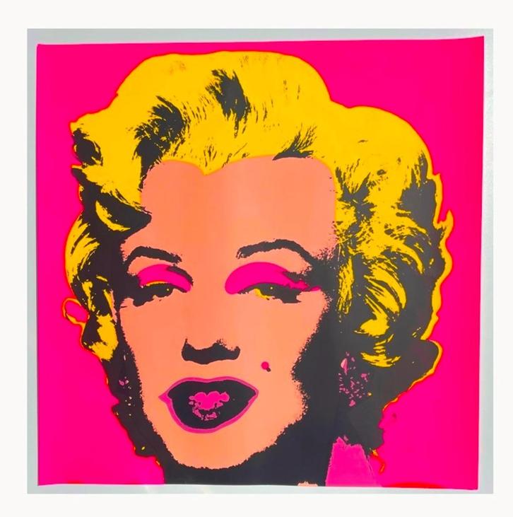 Art Print : " Marilyn " by A.WARHOL ( 91,5 x 91,5 cm), Antiek en Kunst, Kunst | Litho's en Zeefdrukken, Ophalen of Verzenden