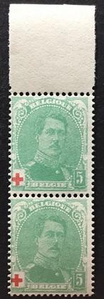 1914. RODE KRUIS. (129a) ***MNH. Type ll in paar., Orginele gom, Ophalen of Verzenden, Postfris, Postfris