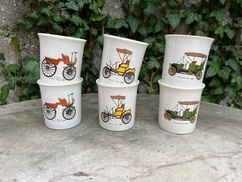 6 bekertjes kopjes Villeroy & Boch auto’s Oldtimers, Antiek en Kunst, Antiek | Servies los, Ophalen of Verzenden