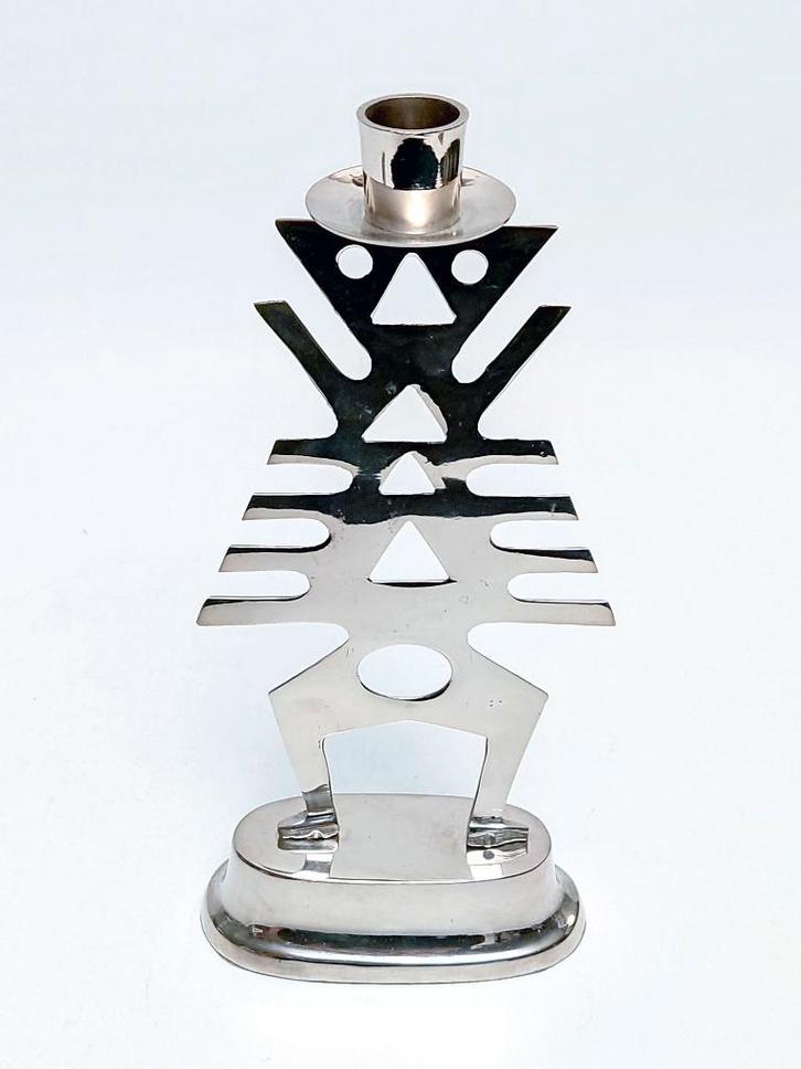 bougeoir squelette ethnique, Maison & Meubles, Accessoires pour la Maison | Bougeoirs & Bougies, Comme neuf, Chandelier, 25 à 50 cm