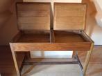 Vintage houten bureau met kleppen, Huis en Inrichting, Bureaus, Ophalen, Gebruikt, Bureau