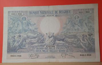 Prachtige 10.000 Frank 1938, Ophalen of Verzenden, Los biljet