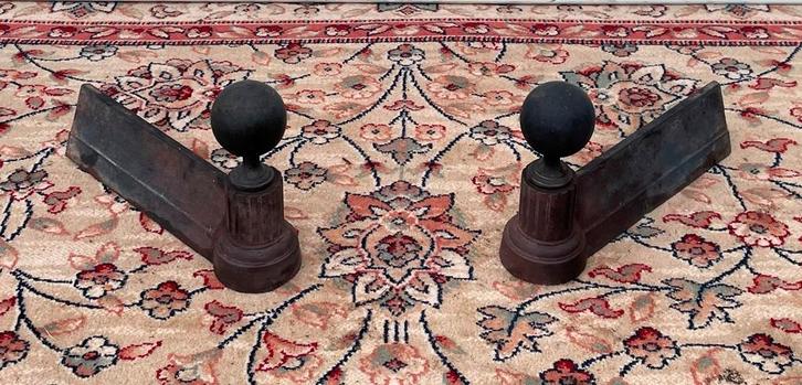 Paar van antiek vuurbokken * 19 eeuw * Louis XVI stijl, Antiek en Kunst, Antiek | Woonaccessoires, Ophalen of Verzenden