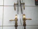 2 paires de poignées de porte vintage en bronze, Bricolage & Construction, Utilisé, Enlèvement ou Envoi