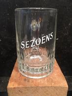 SEZOENS oud emaille glas brouwerij Martens, Ophalen of Verzenden, Gebruikt, Pul(len), Overige merken