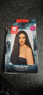 Zwarte pruik, niet gebruikt!, Ophalen of Verzenden, Zo goed als nieuw