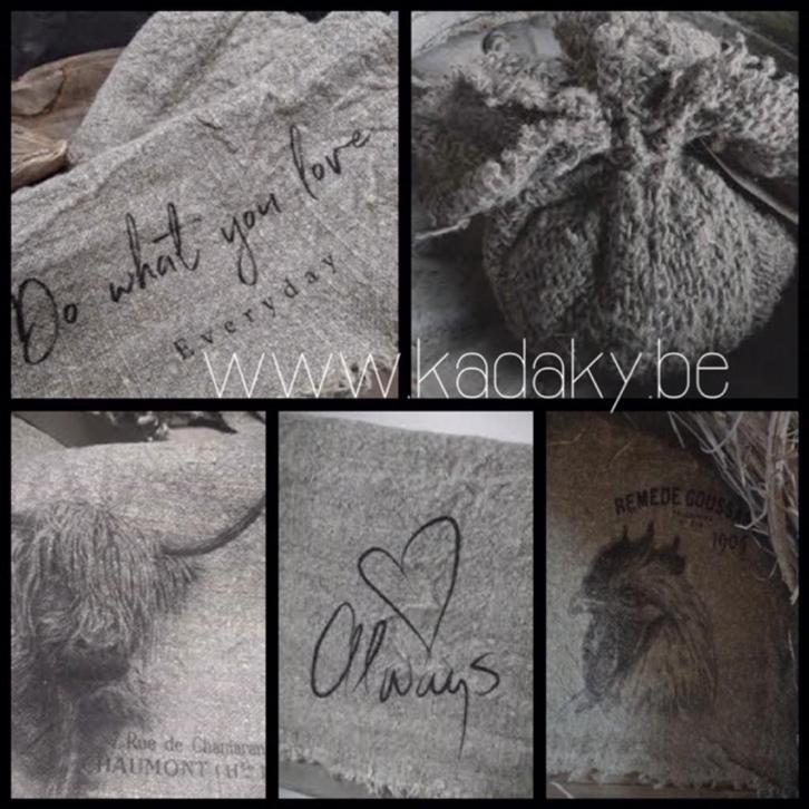 LINNEN DOEK Shabby Landelijk verschillende modellen, Huis en Inrichting, Woonaccessoires | Plaids en Woondekens, Nieuw, Ophalen of Verzenden