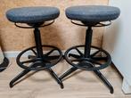 Tabouret tissus gris réglable hauteur -2 pièces disponibles, Ophalen, In hoogte verstelbaar