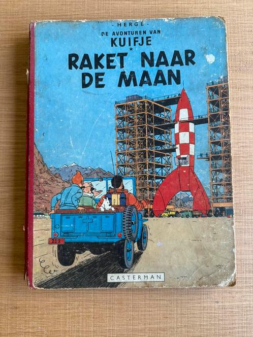 Zeldzame 1e druk Kuifje 'Raket naar de maan’, Boeken, Stripverhalen, Gelezen, Eén stripboek, Ophalen
