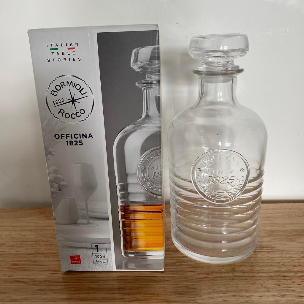 Whiskey karaf 1 l Bormioli Rocco, Verzamelen, Glas en Drinkglazen, Ophalen of Verzenden, Zo goed als nieuw