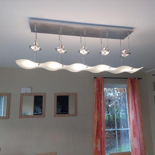 Lot de 2 magnifiques suspensions lightgallery, Huis en Inrichting, Lampen | Hanglampen, Gebruikt, Minder dan 50 cm, Glas, Metaal