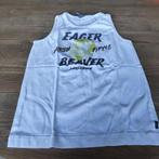 Witte mouwloze t-shirt Eager Beaver, Kinderen en Baby's, Kinderkleding | Maat 116, Ophalen of Verzenden, Zo goed als nieuw, Eager beaver