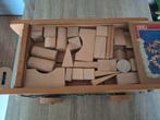 Oude houten blokkendoos, Ophalen of Verzenden, Gebruikt