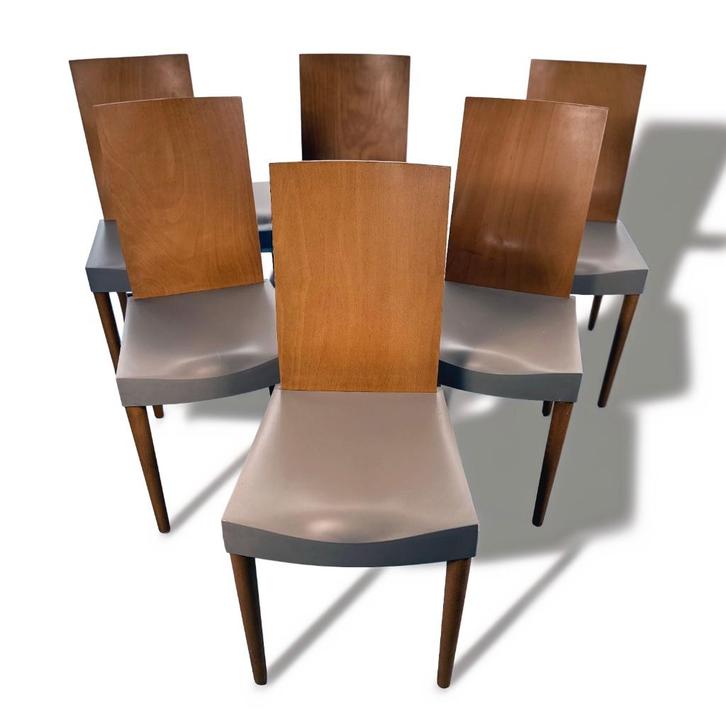 Set van 6 stoelen 'Miss Trip' van Philippe Starck, Huis en Inrichting, Stoelen, Gebruikt, Vijf, Zes of meer stoelen, Hout, Kunststof