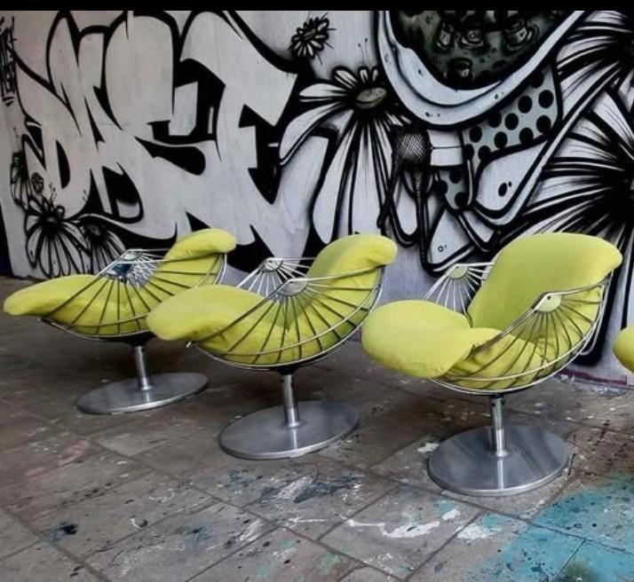 3 RUDI VERELST Atomic vintage 70s relaxant pour Novalux, Maison & Meubles, Chaises, Enlèvement