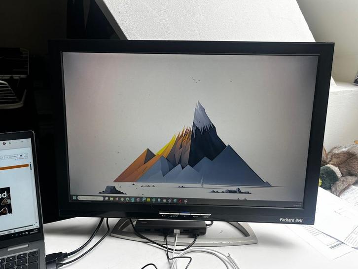 Monitor Packard Bell Maestro 221W Zwart, Computers en Software, Monitoren, Gebruikt, DVI, VGA, Ophalen