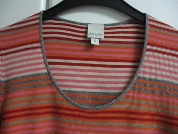 Rood/beige gestreept tricot T-shirt van Mayerline, S beschikbaar voor biedingen