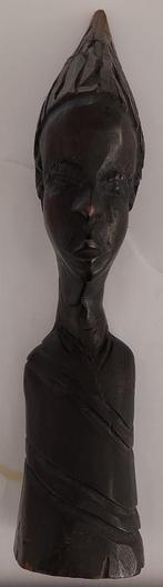 Afrikaans beeldje vrouw met punthoed, Antiek en Kunst, Kunst | Beelden en Houtsnijwerken, Ophalen of Verzenden