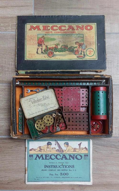 Oude Meccano-doos nr. 2A - jaren '30, Verzamelen, Speelgoed, Gebruikt, Ophalen of Verzenden