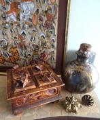 Inde: rare boîte (à thé) faite à la main avec petits oiseaux, Enlèvement ou Envoi