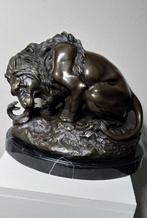 Lion en bronze avec serpent, Antiquités & Art, Enlèvement