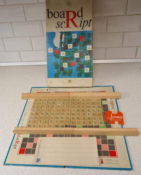 Vintage "Board Script" van Jumbo., Hobby en Vrije tijd, Gezelschapsspellen | Bordspellen, Gebruikt, Een of twee spelers, Drie of vier spelers